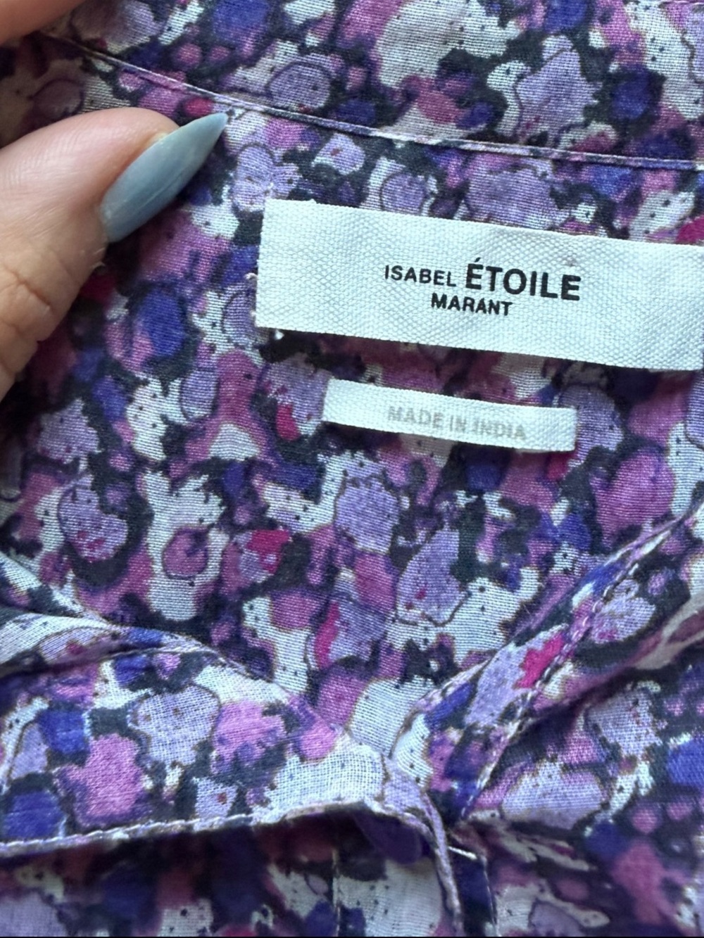 Isabel Marant Étoile Maria Blouse In Violet - Picture 3 of 7